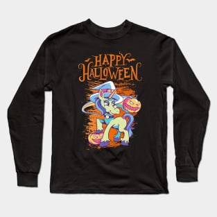 Halloween Happy Halloween Funny Unicorn Costume Long Sleeve T-Shirt
